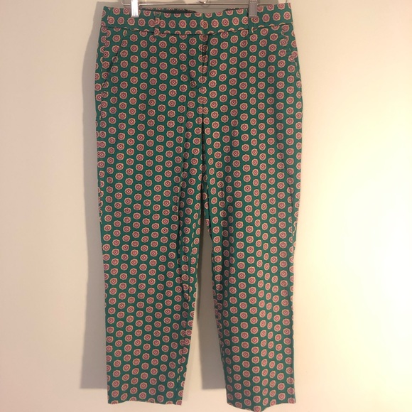 J Crew Crop Stretch Pattern Pant - Picture 2 of 5